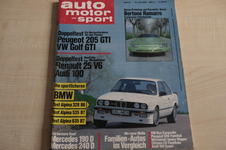 Deckblatt Auto Motor und Sport (12/1984)